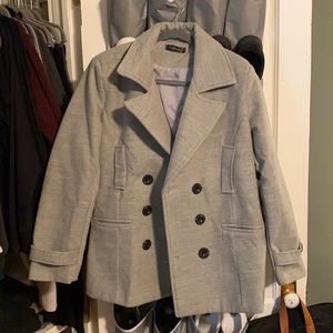 Men’s Gray Peacoat